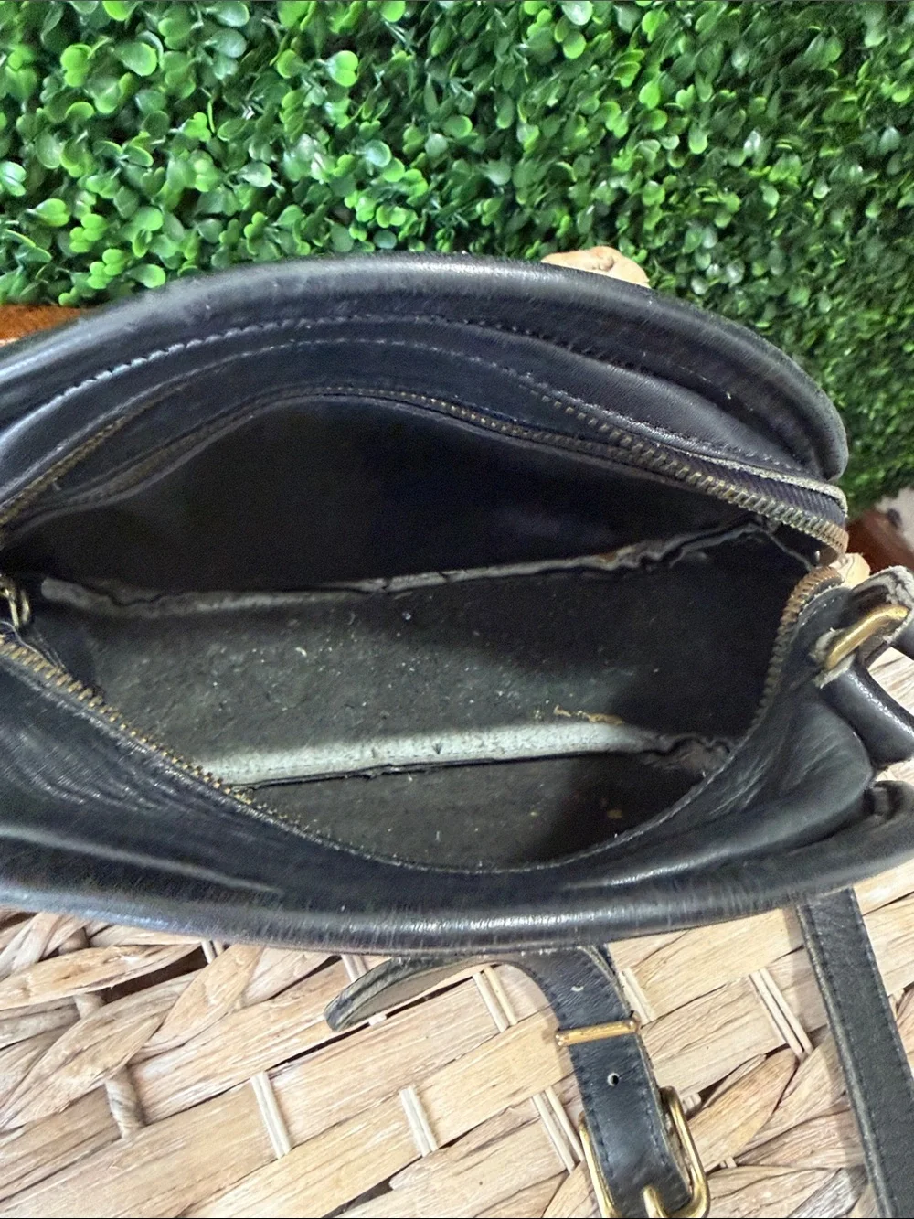Coach Black Round Leather Crossbody Bag